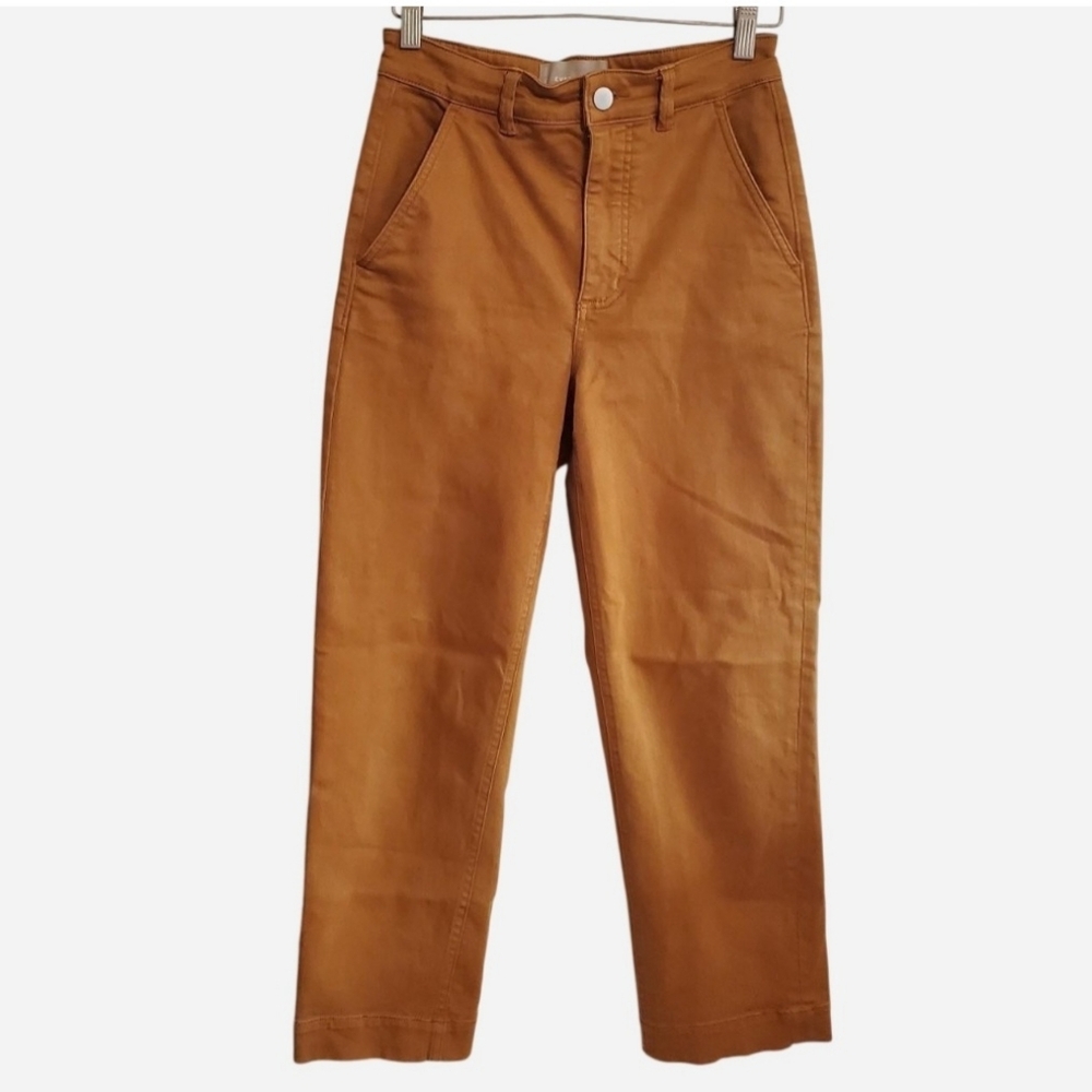 Everlane Cropped Straight Leg Pant Size 2 Regular Granola Retro Minimalism artsy - Picture 2 of 16